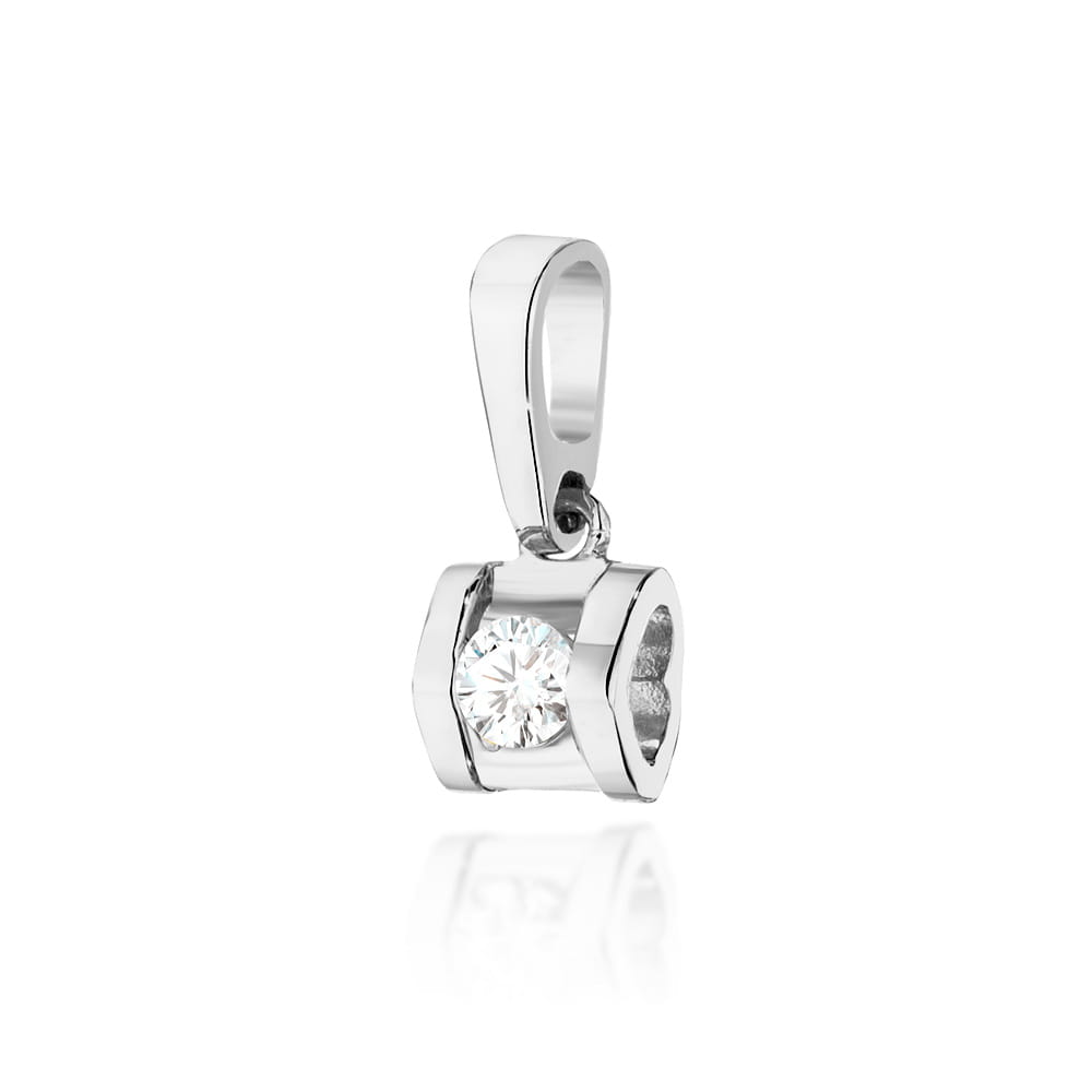 Pandantiv Aur 14K cu Diamant 0.09 ct