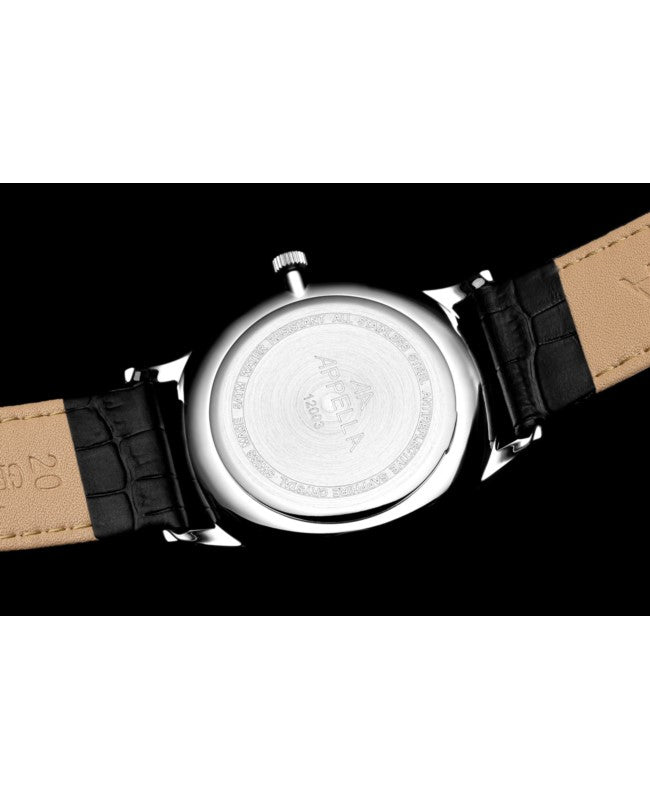 Ceas Appella, L12003.5296DQ, 40 mm, silver, cadran cu diamante (1 piatră)