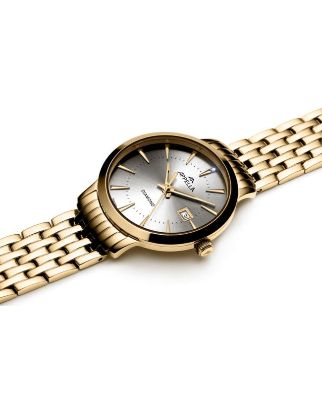 Ceas Appella, L32003.1197DQ, 31 mm, gold, cadran cu diamante (1 piatră)