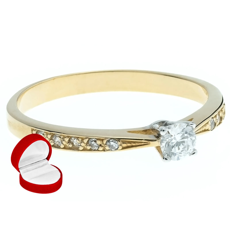 Inel Aur 8K cu Zirconii