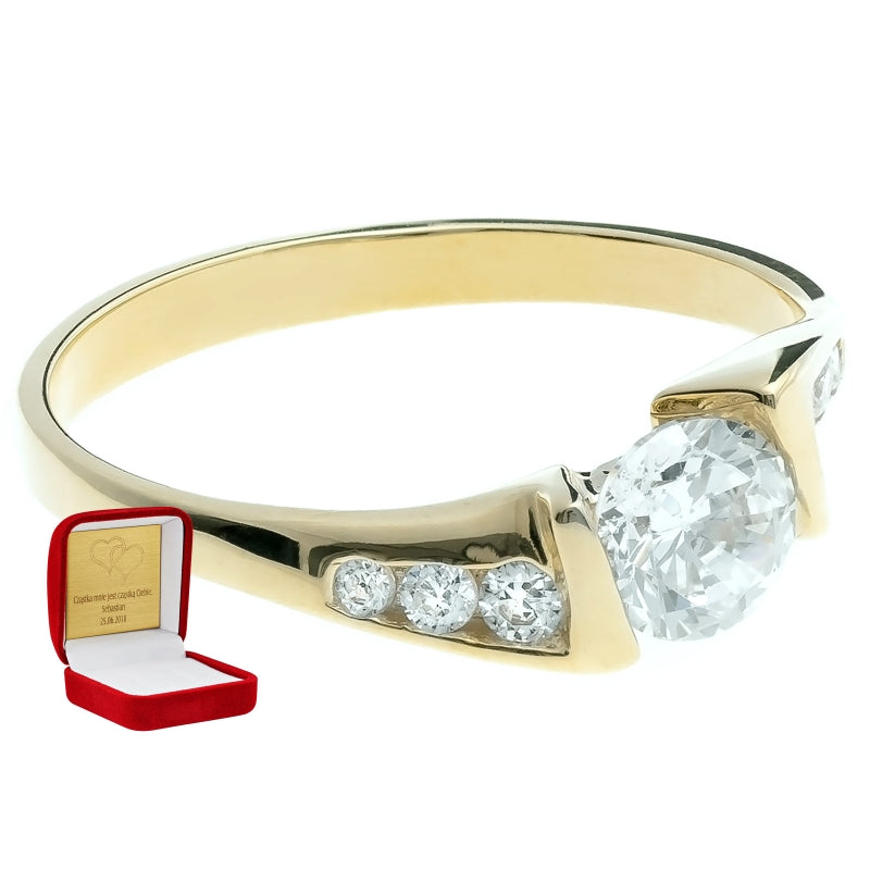 Inel Aur 8K cu Zirconii