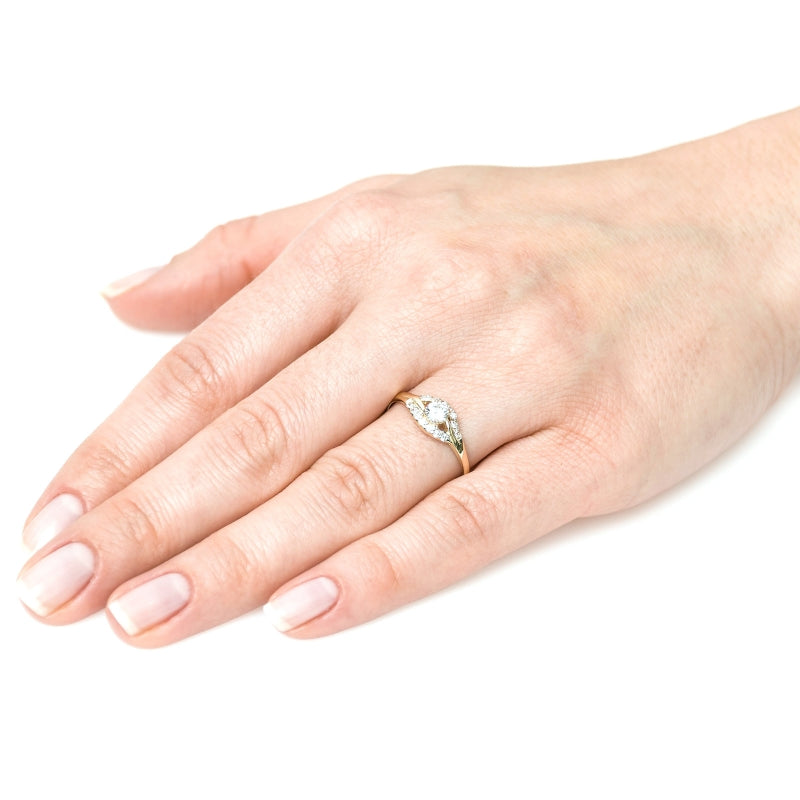 Inel Aur 8K cu Zirconii