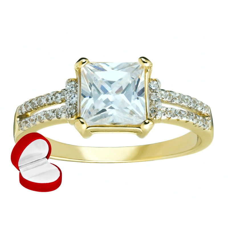 Inel de Logodnă din Aur 8K cu Piatră Mare de 3.1585 Ct