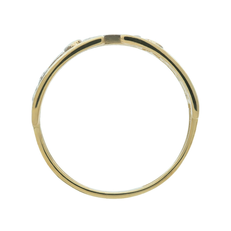 Inel Aur 8K Model Elegant cu Zirconii