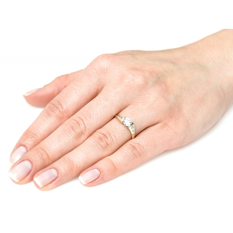 Inel Aur 8K cu Zirconii