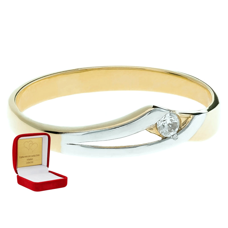 Inel Aur 8K cu Zirconiu Elegant