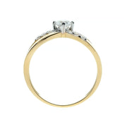 Inel Modern Elegant Aur 8K Cu Zirconii