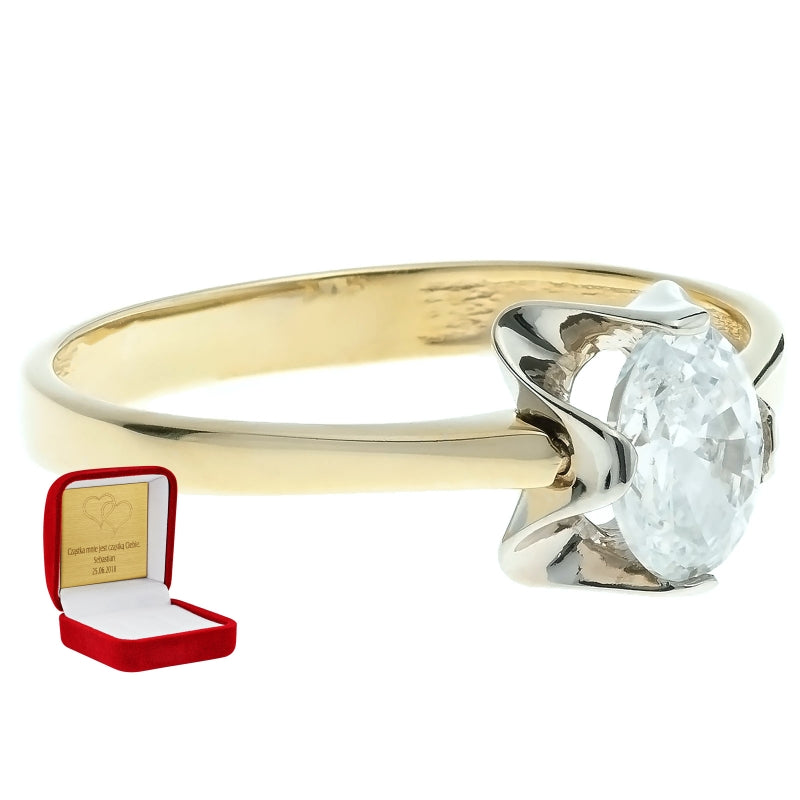 Inel Elegant Aur 8K cu Zirconiu