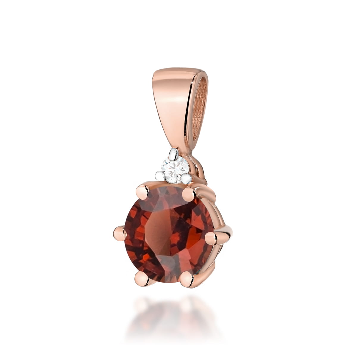 Pandantiv Aur 14K cu Garnet 0.50 ct