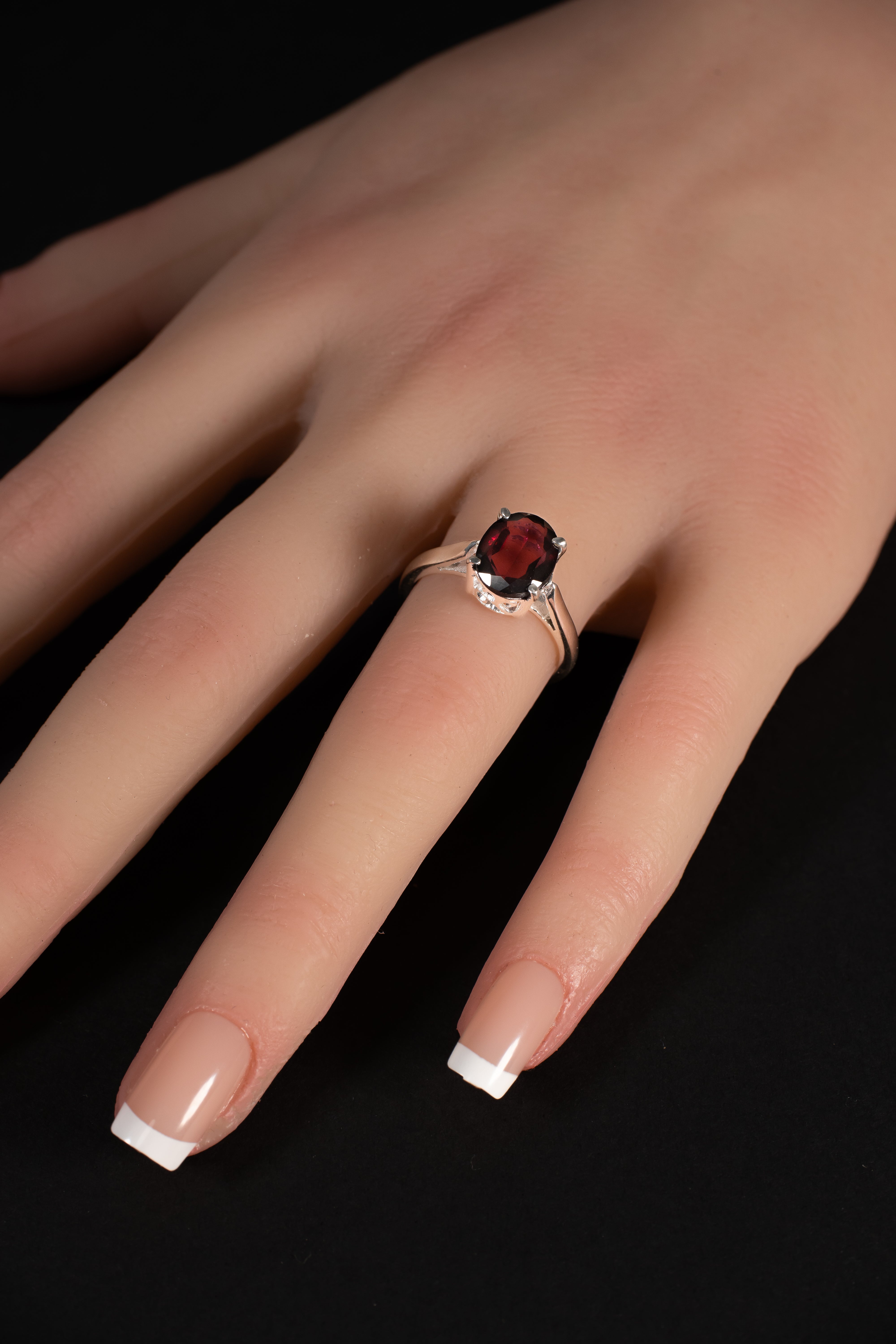 Inel Argint 925 cu Garnet