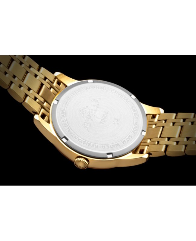 Ceas Appella, L70008.1163QF, 42 mm, gold