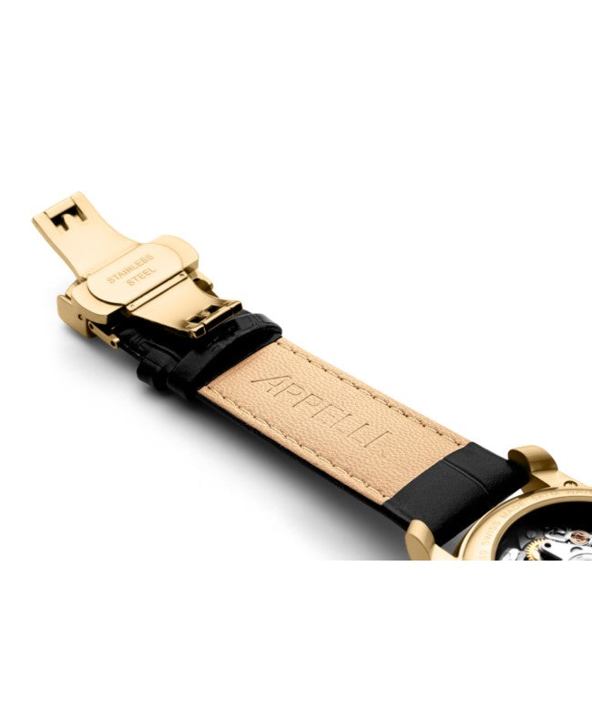 Ceas Appella, L70010.1233ACH, 42,5 mm, gold, capac spate cu sticlă de safir antireflex