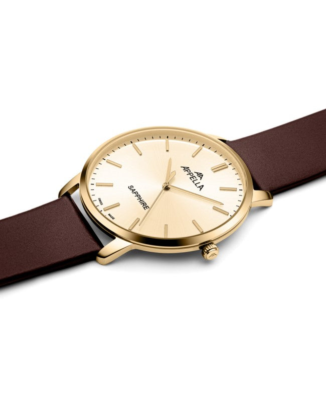 Ceas Appella, L70012.1B11Q, 41 mm, gold