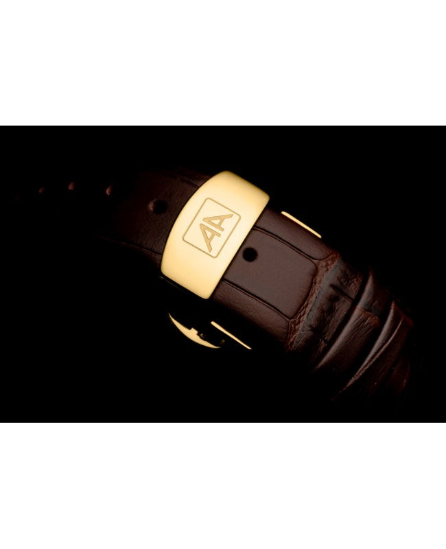 Ceas Appella, L90.1B63SM, 41 mm, gold, capac spate cu sticlă de safir antireflex