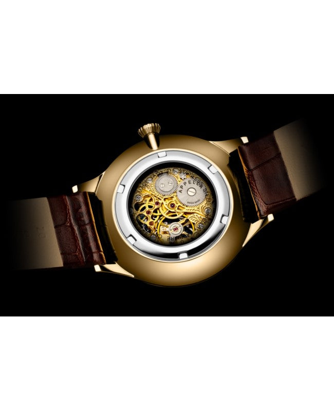 Ceas Appella, L90.1B63SM, 41 mm, gold, capac spate cu sticlă de safir antireflex