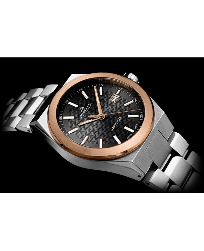 Ceas Appella, L70015.R116Q, 41 mm, silver - rose gold