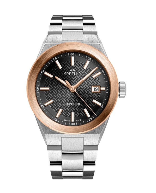 Ceas Appella, L70015.R116Q, 41 mm, silver - rose gold