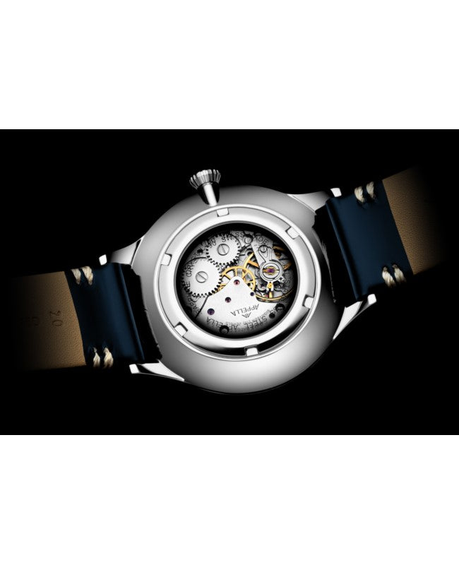 Ceas Appella, L90.5215M, 41 mm, silver, capac spate cu sticlă de safir