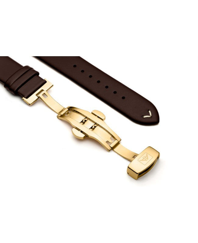 Ceas Appella, L90.1213M, 41 mm, gold, capac spate cu sticlă de safir