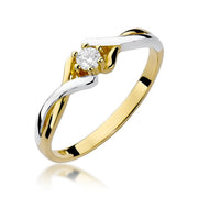 Inel Aur 14K cu Diamant Natural 0.08 ct