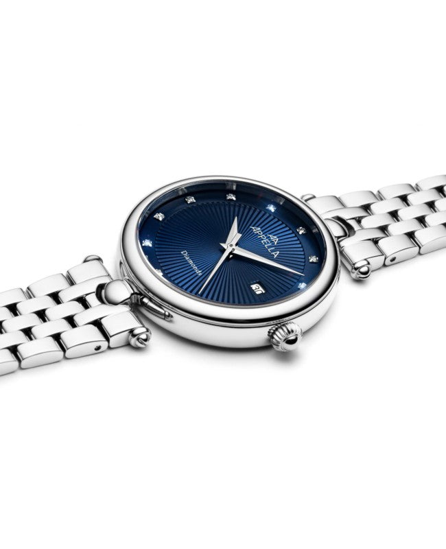 Ceas Appella, L50002.5145DQ, 31 mm, silver, cadran cu diamante (12 pietre)