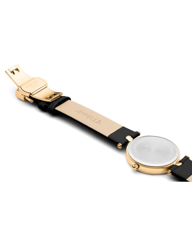 Ceas Appella, L50002.1243DQ, 31 mm, gold, cadran cu diamante (12 pietre)