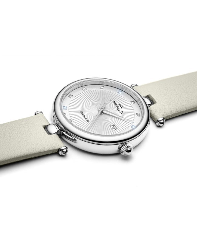 Ceas Appella, L50002.5G43DQ, 31 mm, silver, cadran cu diamante (12 pietre)