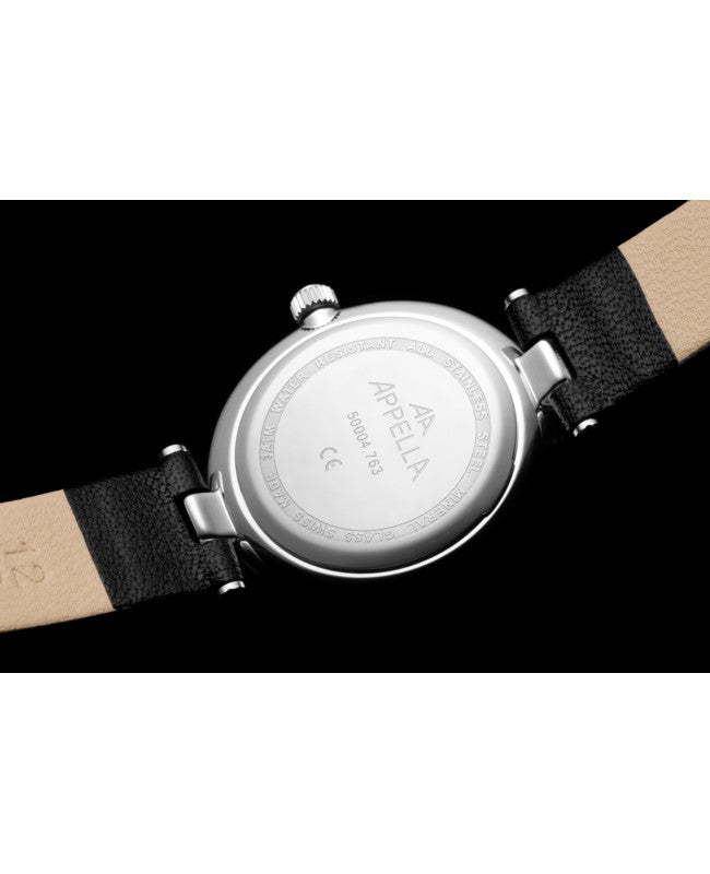 Ceas Appella, L50004.5273DQ, 30 mm, silver, cadran cu diamante (6 pietre)