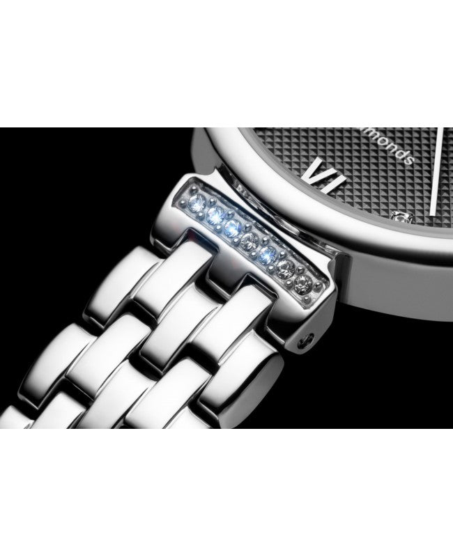 Ceas Appella, L50006.5187DQ, 30 mm, silver, cadran cu diamante (6 pietre)