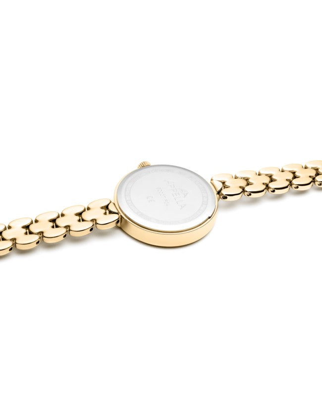 Ceas Appella, L50007.1183DQ, 28 mm, gold, cadran cu diamante (8 pietre)