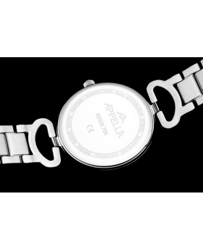 Ceas Appella, L50008.5197DQ, 31 mm, silver, cadran cu diamante (4 pietre)