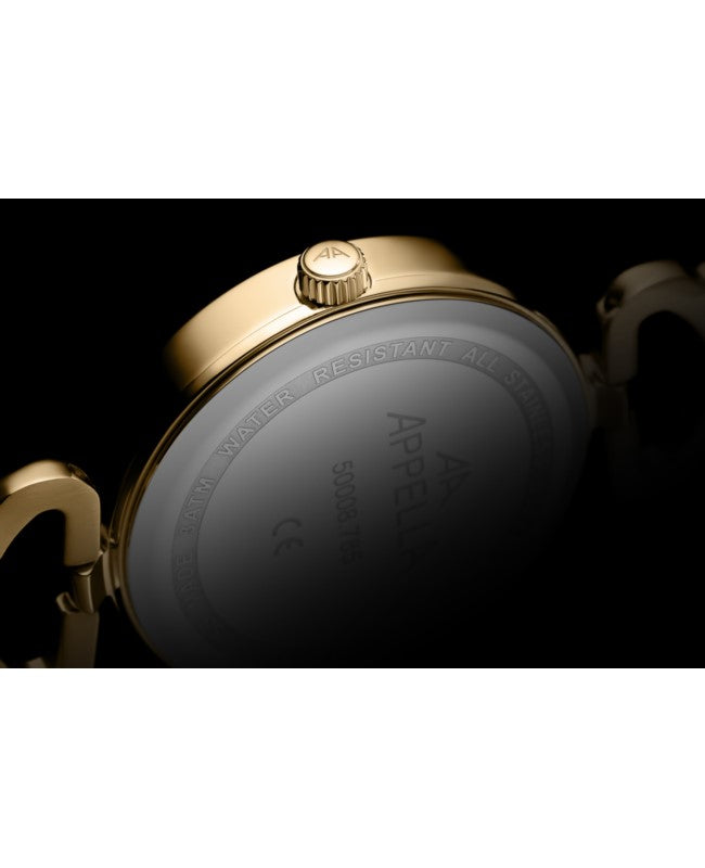 Ceas Appella, L50008.1191DQ, 31 mm, gold, cadran cu diamante (4 pietre)