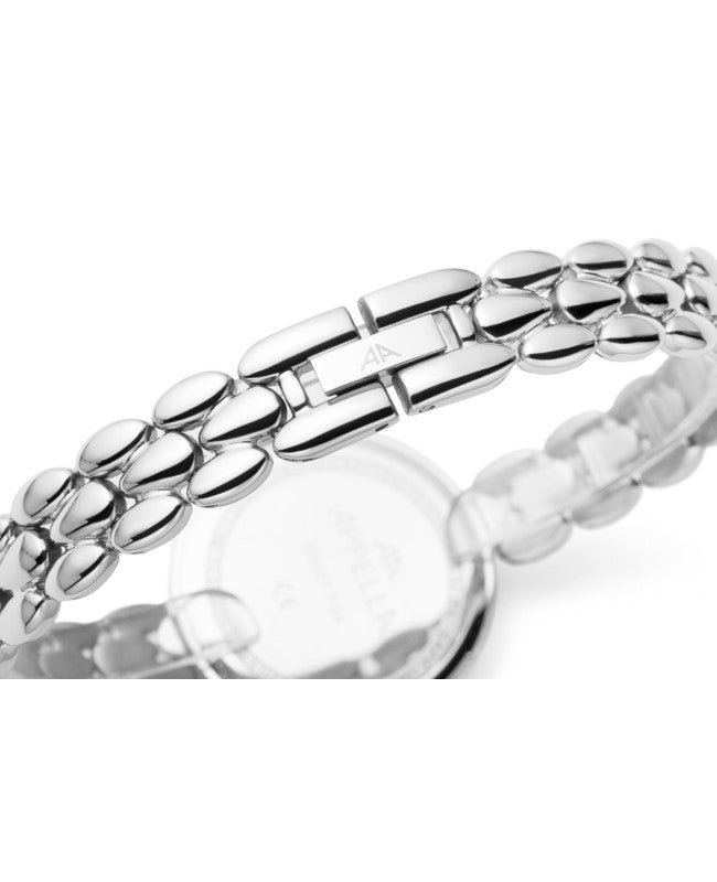 Ceas Appella, L50007.5187DQ, 28 mm, silver, cadran cu diamante (8 pietre)