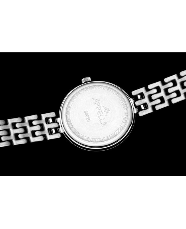 Ceas Appella, L50020.5145DQ, 29 mm, silver, cadran cu diamante (4 pietre)