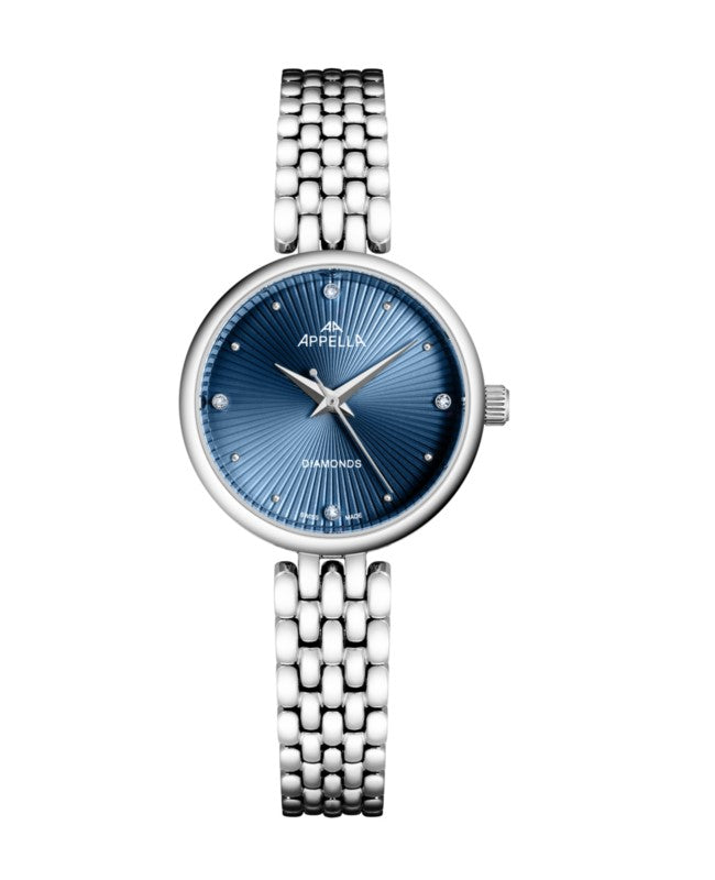 Ceas Appella, L50020.5145DQ, 29 mm, silver, cadran cu diamante (4 pietre)