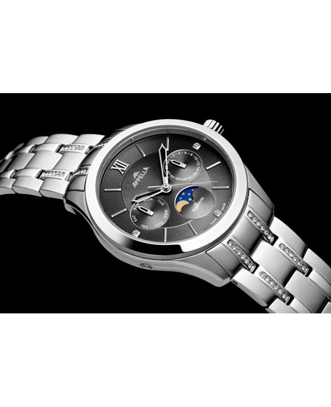 Ceas Appella, L50021.5166DQF, 36 mm, silver, cadran cu diamante (3 pietre)