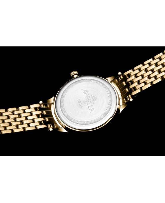 Ceas Appella, L50012.1167DQ, 30 mm, gold, cadran cu diamante (1 piatră)