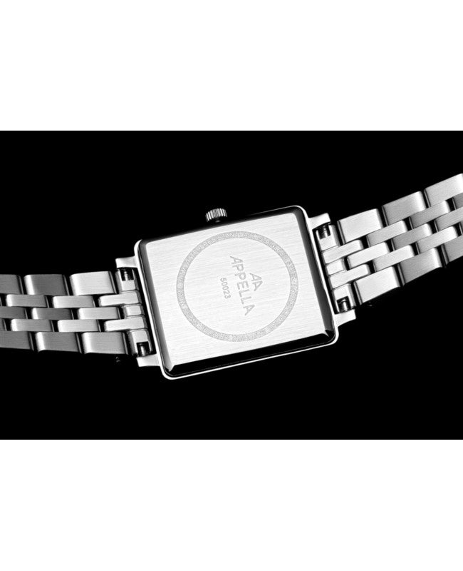 Ceas Appella, L50023.5163DQ, 24x26 mm, silver, carcasă decorată cu diamante (8 pietre)