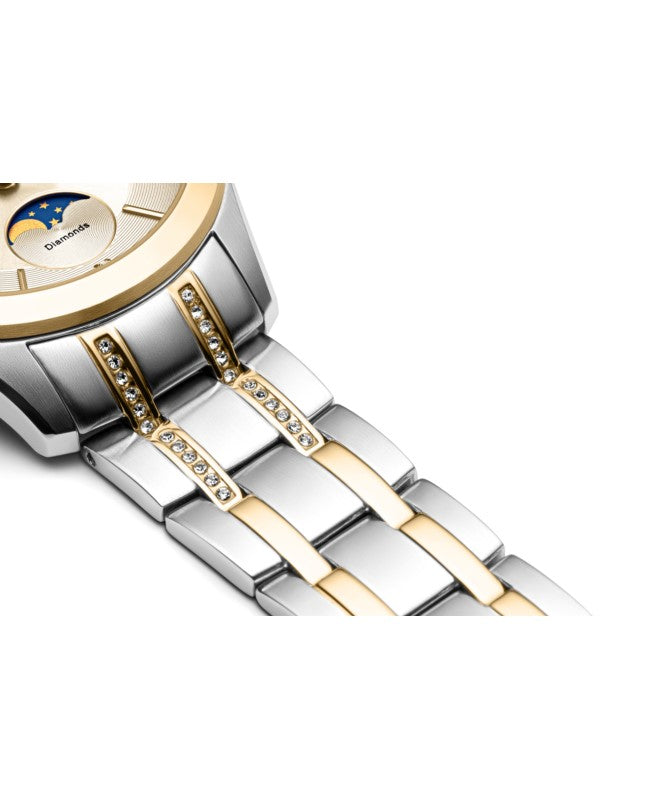 Ceas Appella, L50021.2161DQF, 36 mm, silver - gold, cadran cu diamante (3 pietre)
