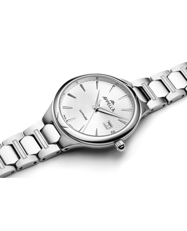Ceas Appella, L50010.5113DQ, 31 mm, silver, cadran cu diamante (1 piatră)