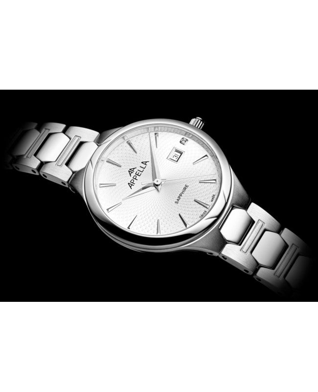 Ceas Appella, L50010.5113DQ, 31 mm, silver, cadran cu diamante (1 piatră)
