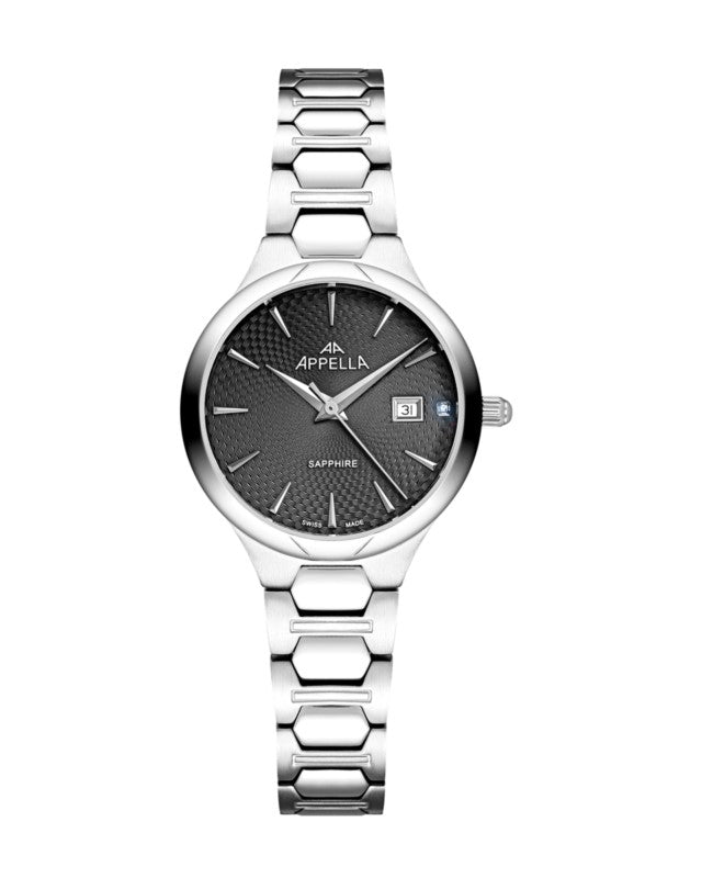 Ceas Appella, L50010.5116DQ, 31 mm, silver, cadran cu diamante (1 piatră)