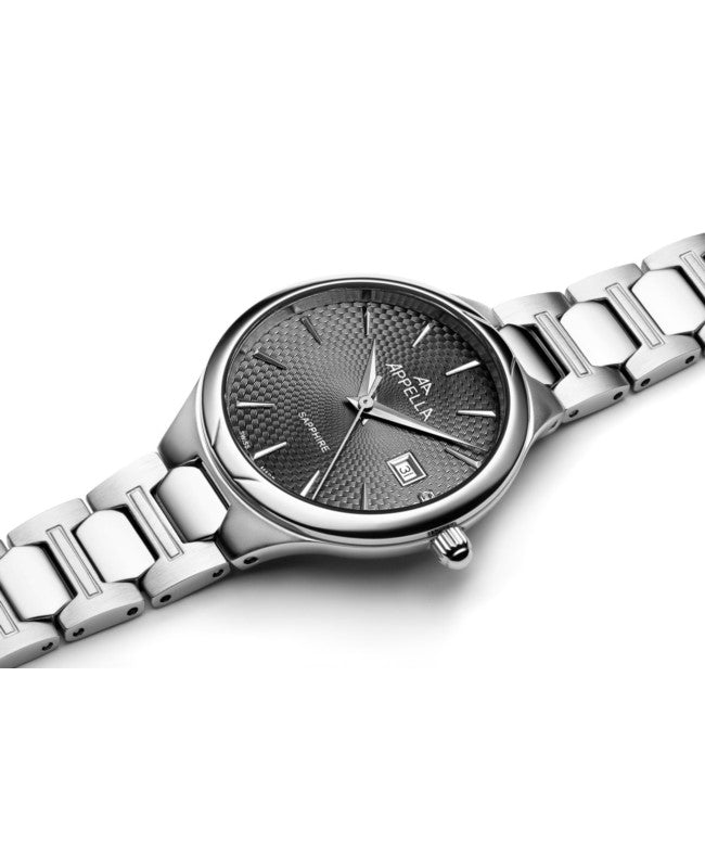 Ceas Appella, L50010.5116DQ, 31 mm, silver, cadran cu diamante (1 piatră)
