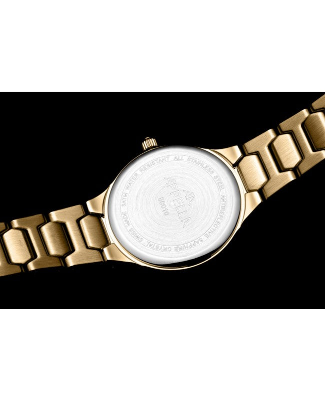 Ceas Appella, L50010.1113DQ, 31 mm, gold, cadran cu diamante (1 piatră)