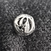 Talisman Argint 925 rodiat cu litera G si zirconiu- Simulated Diamond