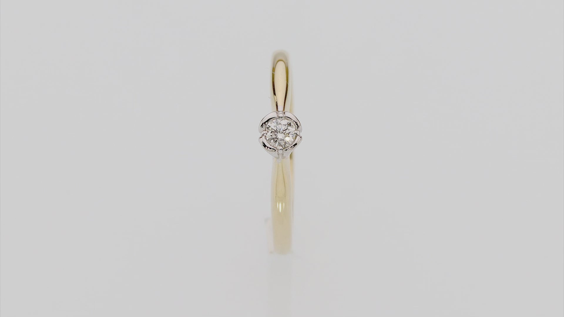 Inel Aur 14K cu Diamant 0,10 ct