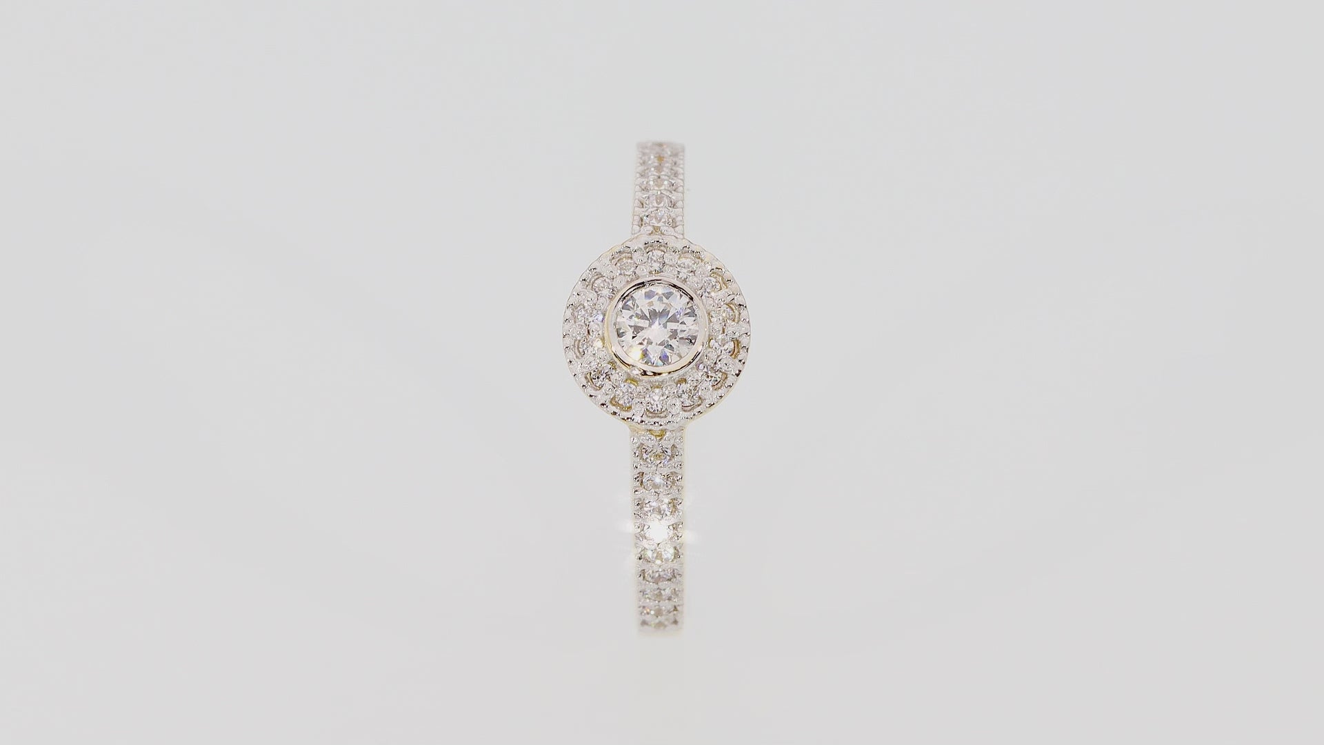 Inel Aur 14k cu Diamante 0.37 ct