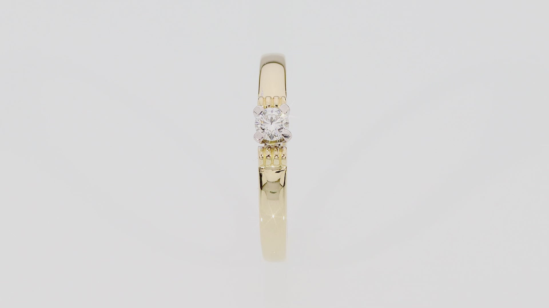 Inel Aur 14K cu Diamant 0.15 ct