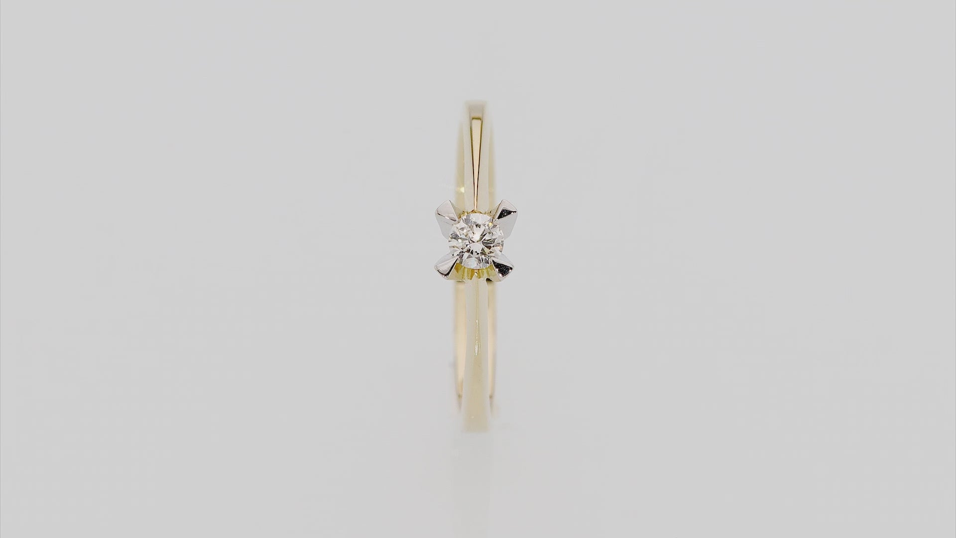 Inel Aur 14K cu Diamant 0,12 ct