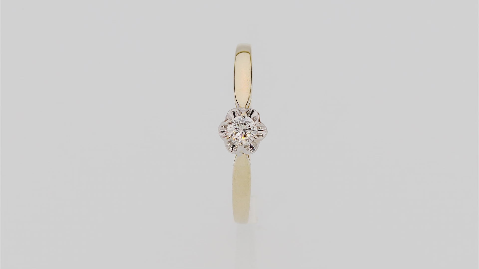 Inel Aur 14K cu Diamant 0.15 ct